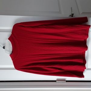 Requirements women long sleeve turtleneck red sweater 2x